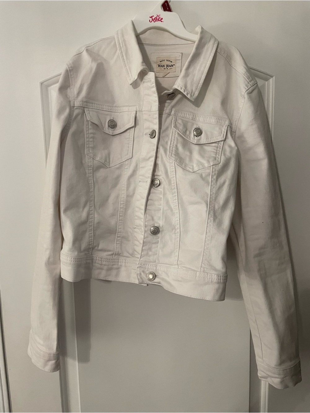 Wax Jean White Denim Shirt Jacket